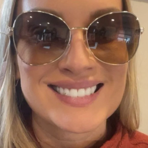 Swarovski butterfly pilot Women's Sunglasses with case - Picture 13 of 16